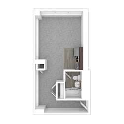 A white bathroom with a toilet, sink, and mirror.