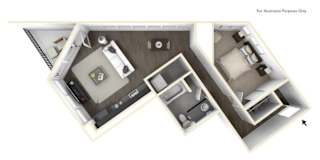 Yard Apartments 1 Bed 1 Bath I Floor Plan