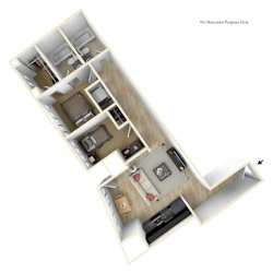 Yard Apartments 2 Bed 2 Bath E Floor Plan