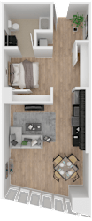 Yard Apartments Studio C Floor Plan