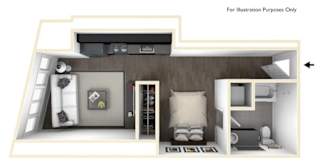 Yard Apartments Studio D Floor Plan