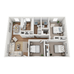 Floor Plan 3 Bedroom 2 Bath