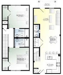 2 Bedroom Luxury Townhomes