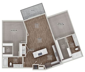B3 2 bed 2 bath at The Villas at Waterside, Lenexa, KS