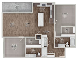 B5 2 bed 2 bath at The Villas at Waterside, Lenexa, KS, 66214