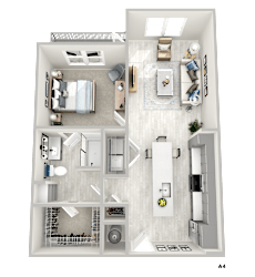 District At Riverside High End Apartment Community: A4 1 Bed, 1 Bath Apartment Home Located in Chattanooga, TN