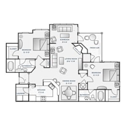 ST JAMES Floor Plan at The Crest at Berkeley Lake, Georgia