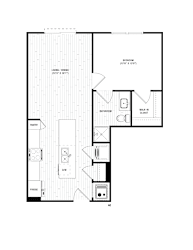 A2 Floor Plan at District at Riverside Apartments, Chattanooga, 37406