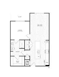 A4 Floor Plan at District at Riverside Apartments, Chattanooga
