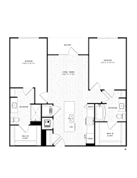 B1 Floor Plan at District at Riverside Apartments, Chattanooga, 37406