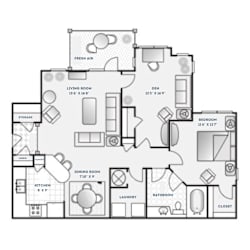 TUXEDO Floor Plan at The Crest at Berkeley Lake, Duluth, 30096