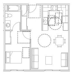 Floor Plan 1 Bedroom