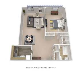 PCH 1 Bdrm - B Floorplan at Premier at Cherry Hill, New Jersey 08002