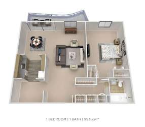 PCH 1 Bdrm - C Floorplan at Premier at Cherry Hill, Cherry Hill, NJ 08002
