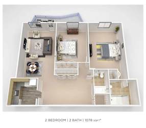 PCH 2 Bdrm - A Floorplan at Premier at Cherry Hill, Cherry Hill