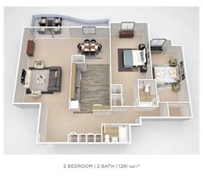 PCH 2 Bdrm - B Floorplan at Premier at Cherry Hill, New Jersey
