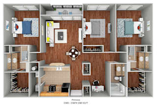 3bed 3bath Primrose at The Bartram, Gainesville, Florida. 32608