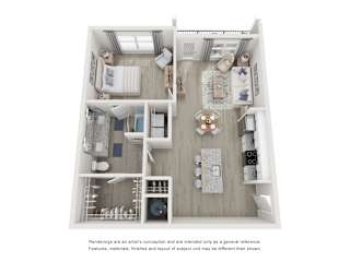 a 1 bedroom floor plan  woodland commons apartments