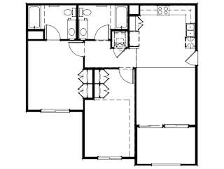 Willow View floorplan image of 2-bedroom B