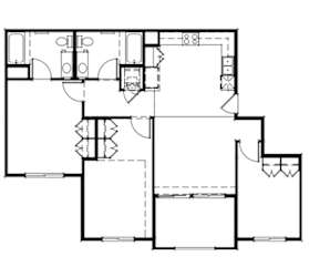 Willow View floorplan image of 3-bedroom D