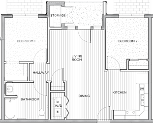 deer creek 2 bed 1 bath 780 sf B