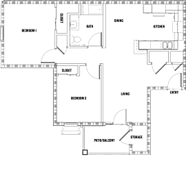 the floor plan shows the layout of the house