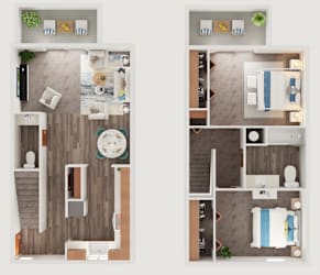 Parkwest 2 Bed 1.5 Bath 960 SF
