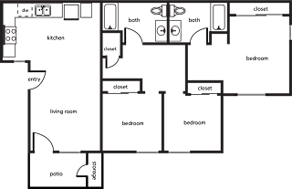 a diagram of a floor plan of a house