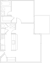 Springhill Gardens 1 Bed 1 Bath 580sf