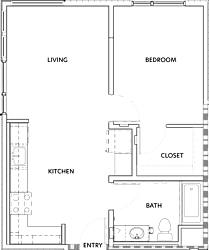 a floor plan of a small apartment