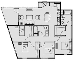 Unit 4.1 4 Bed 2 Bath 1333 sq ft