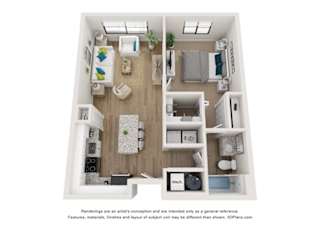 a 1 bedroom floor plan  woodland heights apartments