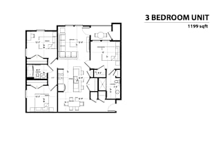 Montage 3 Bedroom 2D Floor Plan