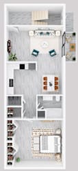 a floor plan of a bedroom apartment