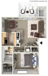 Floor Plan One Bedroom One Bath