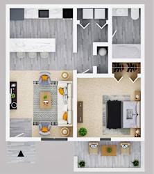 Floor Plan One Bedroom One Bath