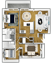 Floor Plan Three Bedroom Two Bath