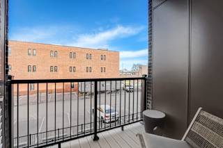 Balcony with chair at Wesmont, Indianapolis