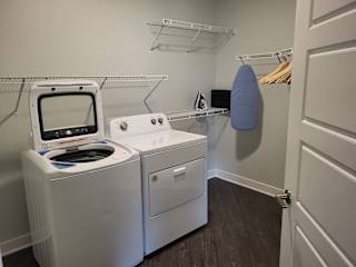 Small Laundry Room with Washer and Dryer at Wesmont, Indianapolis, IN