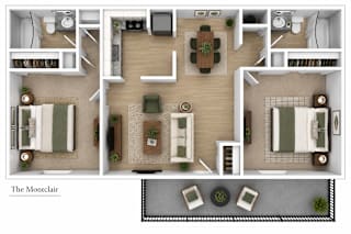 A floor plan of a house named The Montclair.