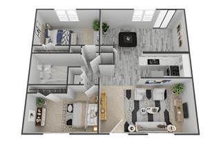the townsend floor plan 1 bedroom 1 bath