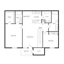 a floor plan of a house with an open floor plan