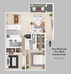 2-bedroom floor plan.