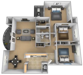 3 bed 2 bath A at The Brittany Apartments, Pikesville