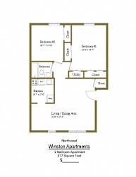 the floor plan at Winston Apartments, Baltimore, 21239