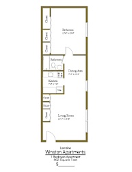 the floor plan at Winston Apartments, Baltimore, MD