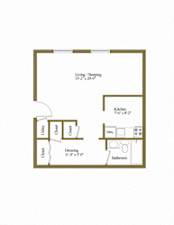 the floor plan for the apartment at Winston Apartments, Maryland, 21239