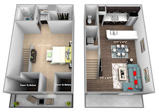 1 Bed 1 Bath Floorplan A at Crosby at Westchase Apartments, Houston