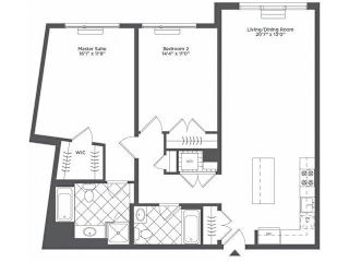 F  Floor Plan at Infinity Edgewater, Edgewater
