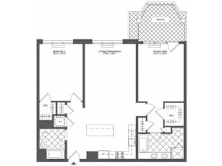 J3 Floor Plan at Infinity Edgewater, Edgewater, 07020